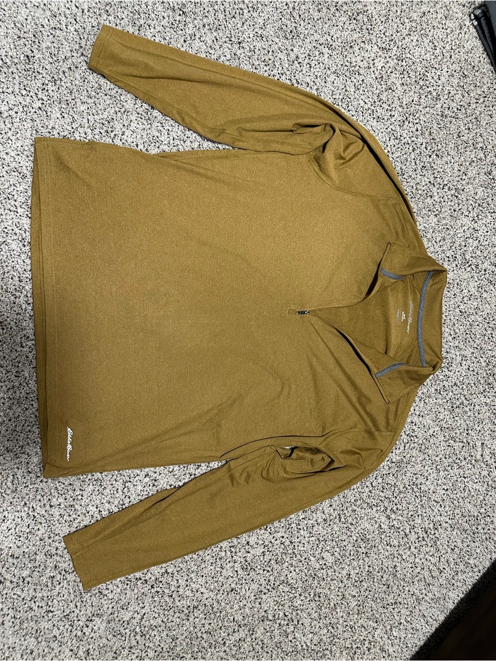 Eddie Bauer Yellow Quarter-Zip Pullover